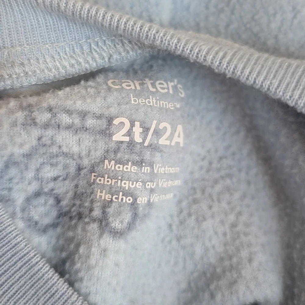 Carters Toddler Boys 2T 2A Fleece Footed Pajamas Sleepers Construction